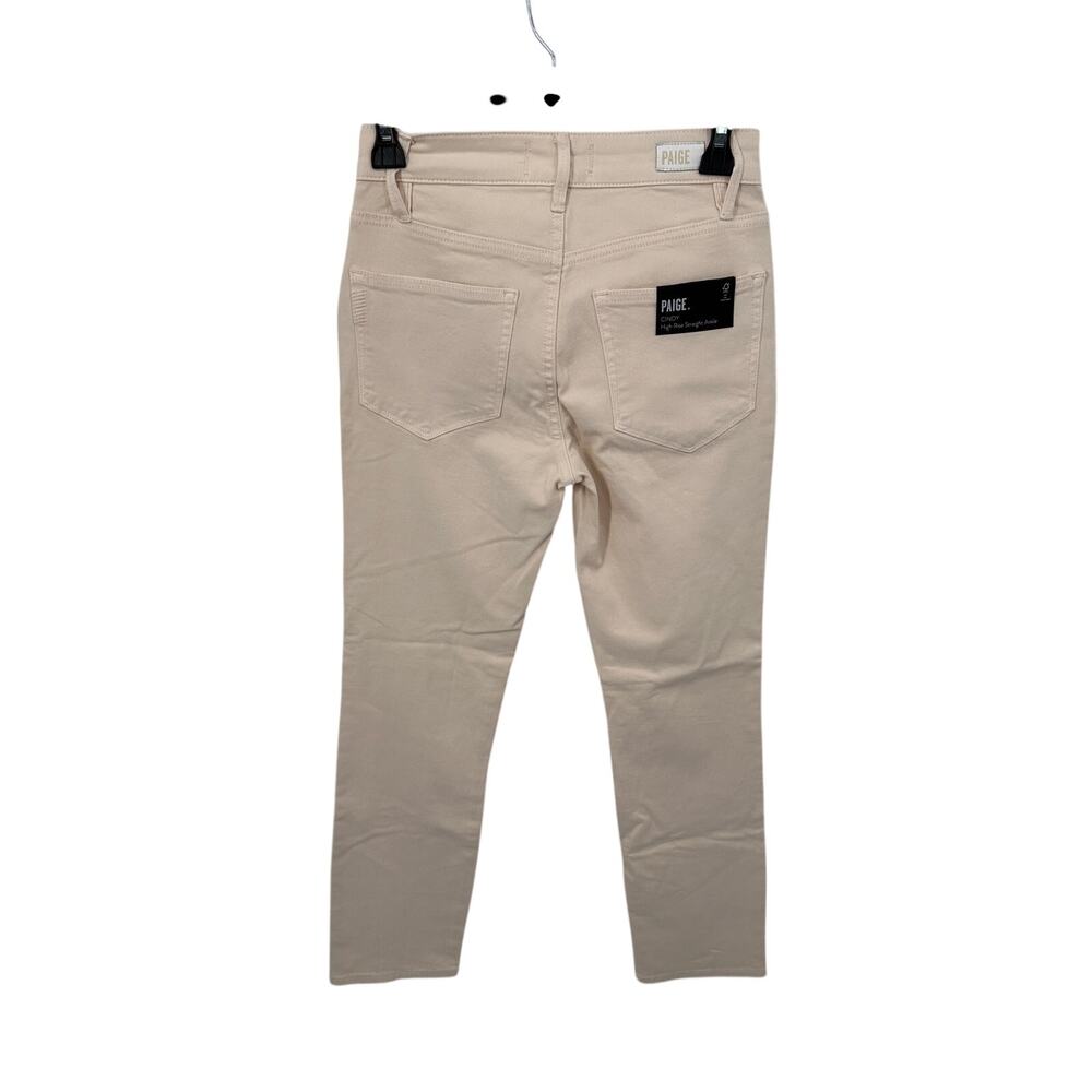 PAIGE NWT Cindy Mid Rise Slim Fit Jean in Ivory Sandy Ecru  // 00 - Picture 8 of 12